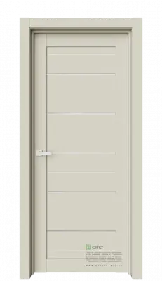 Межкомнатная дверь Роял-R6 Гавана Бежевый Сатинат белый