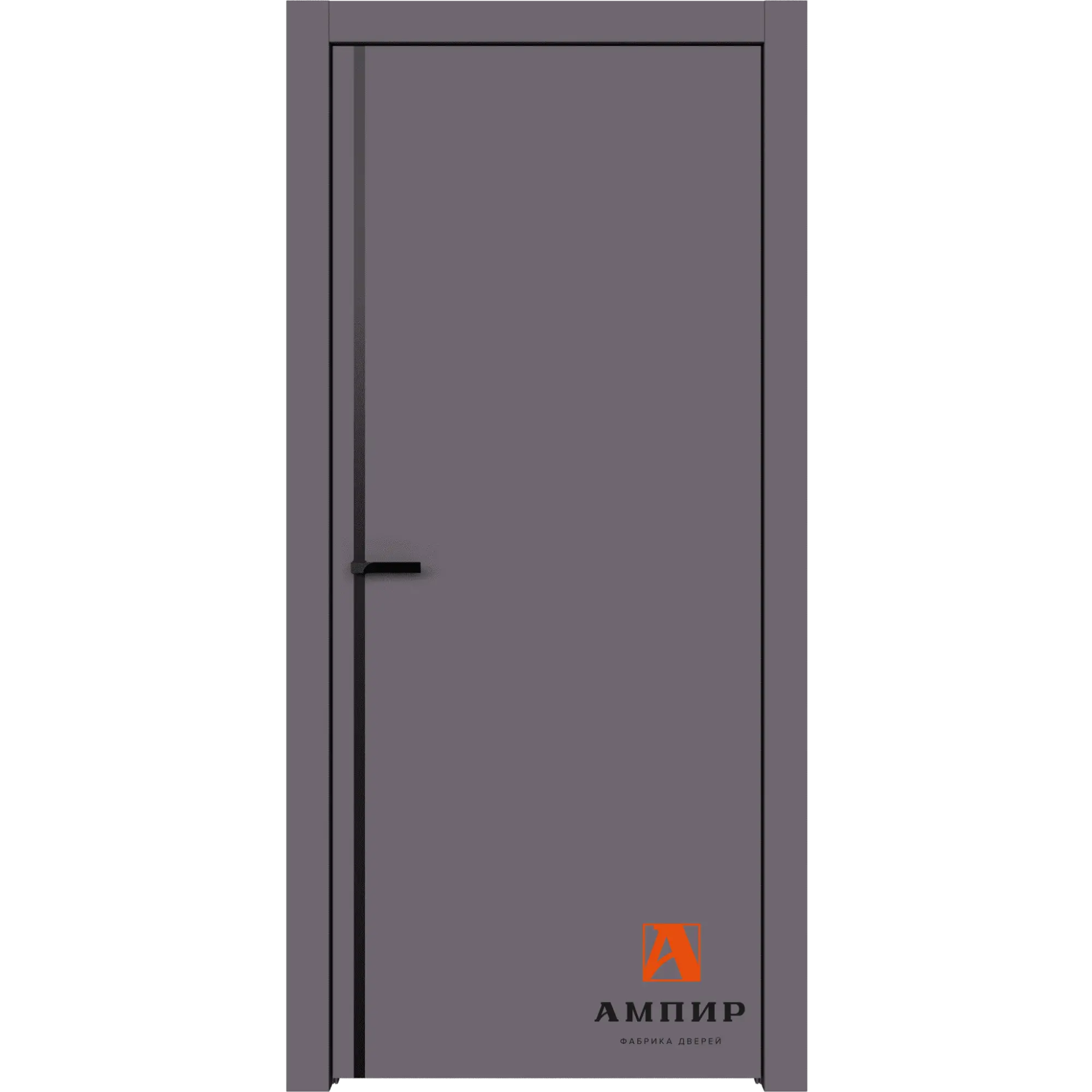 Межкомнатная дверь Ампир Elegance-slim 4 ПГ AL Темно-серый