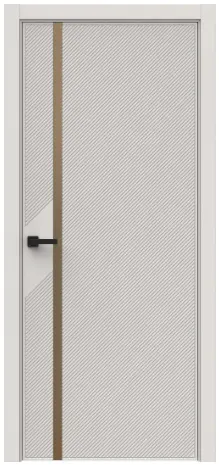 Межкомнатная дверь Нева QMS 14 Велюр светлый Бежево-серый Триплекс бронзовый