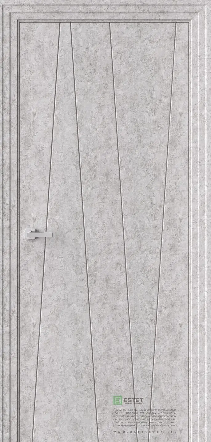 Межкомнатная дверь P19 Бетон Бетон