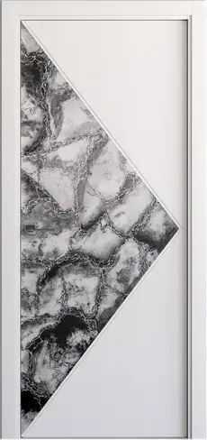 Межкомнатная дверь Color/Epocsid Александрит треугольник Белый