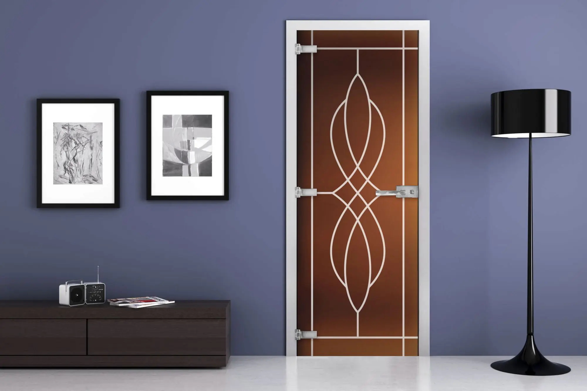 Дверь стеклянная MG-19 Бронза матовое