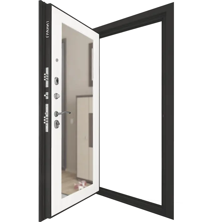 Входная дверь с зеркалом и шумоизоляцией Гранит М8 Комфорт