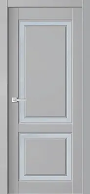 Межкомнатная дверь DG SKY ПО серый бархат Серый бархат Сатинат белый
