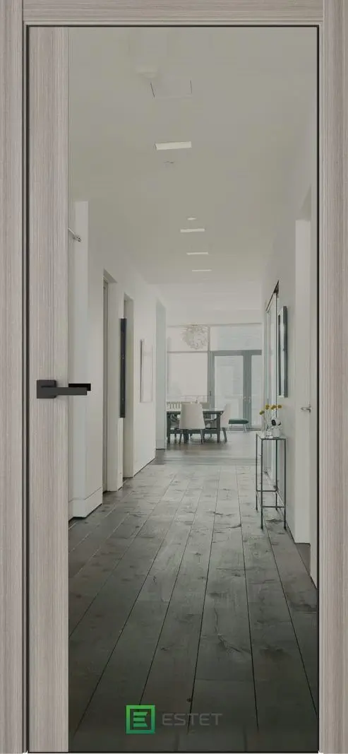 Межкомнатная дверь Урбан 35 Керамик Серый Зеркало графитовое