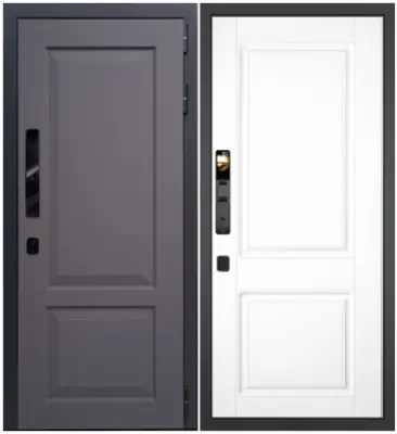 Входная дверь с электронным замком Гранит Шебби Смарт с панелью 035