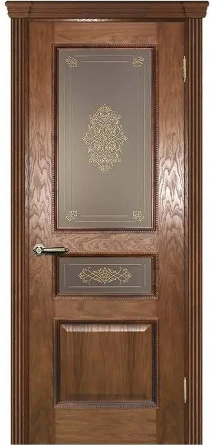 Межкомнатная дверь Граф ПО Дуб + патина шоколад Венге