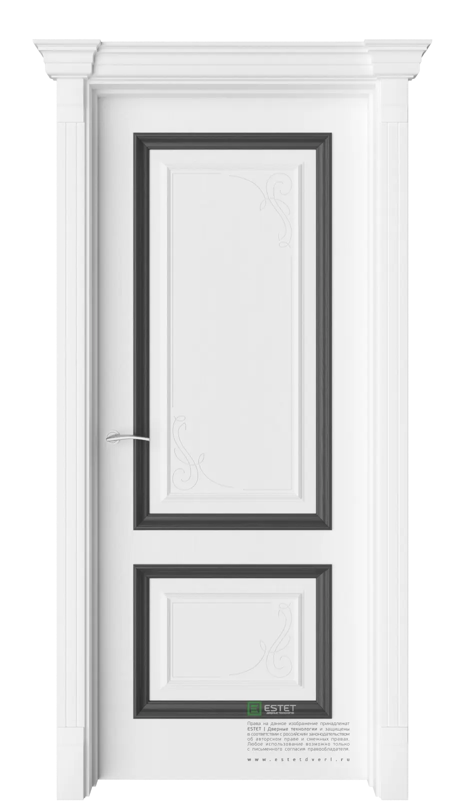 Межкомнатная дверь GE3M Деко Ясень Винтер Белый с текстурой