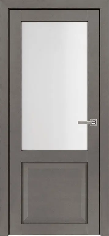 Межкомнатная дверь Uberture Неоклассика 82002 ПДО Лофт темный Темно-серый Сатинат белый