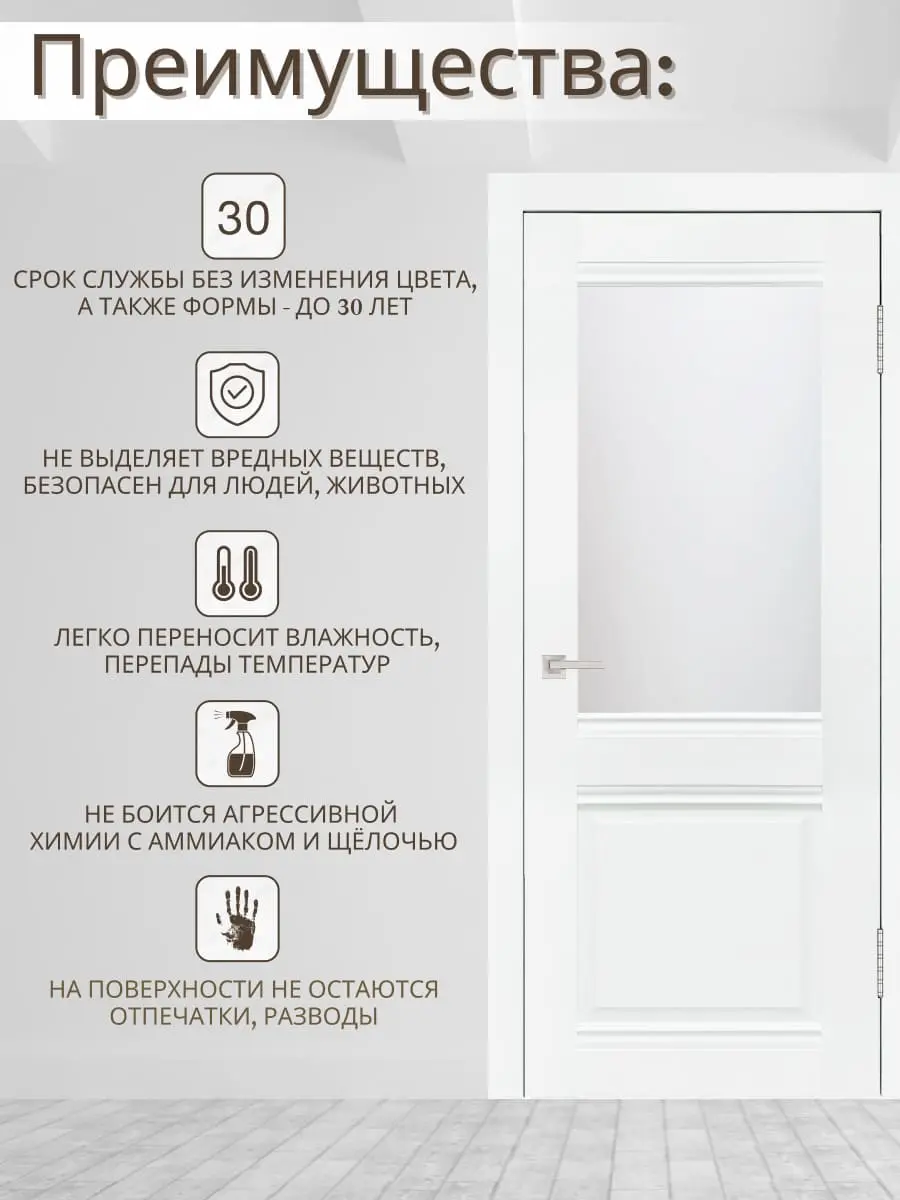 Межкомнатная дверь YD Юник 1 ПО Аляска