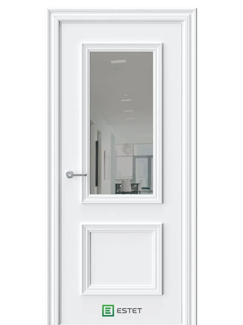 Межкомнатная дверь Era-4 Айс графтовое зеркало Белый