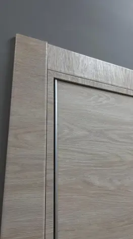 Межкомнатная дверь Нева In9 Дуб малибу горизонт AL кромка Бежево-серый