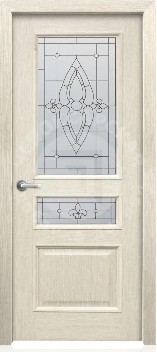 Межкомнатная дверь ЧФД Эмма 60 ПО наливной витраж