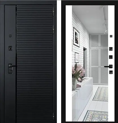 Входная дверь с шумоизоляцией Броня Пиано Зеркало