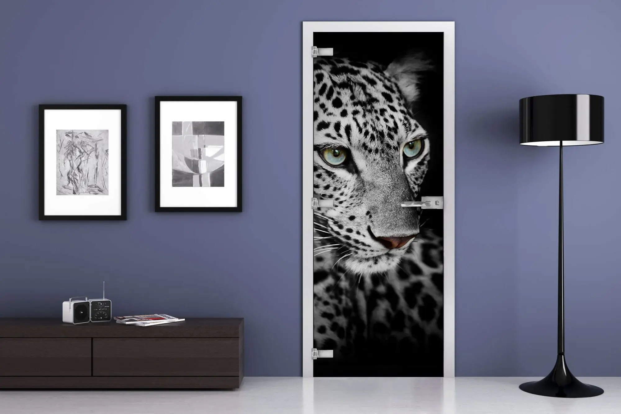 Дверь стеклянная MG-Animals 9