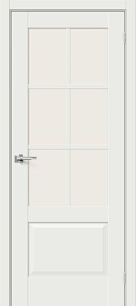 Межкомнатная дверь Прима-13.0.1 ПО White silk