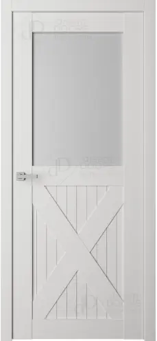 Межкомнатная дверь dD RANCHO R9 ПО Светло-серый Сатинат белый