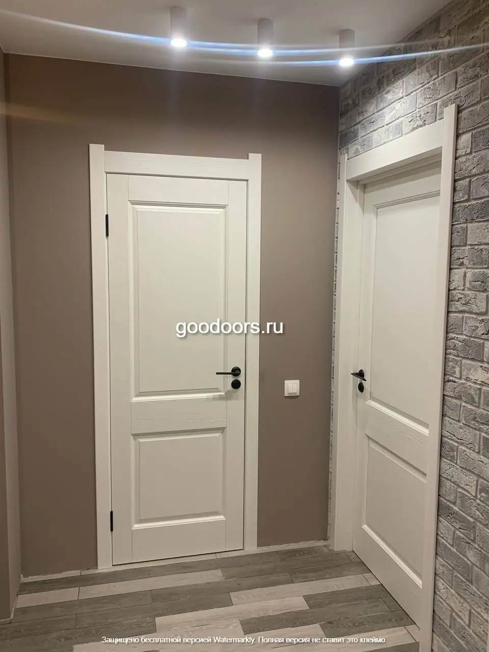 Межкомнатная дверь Элегия ПГ белый браш сосна