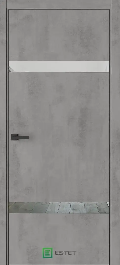 Межкомнатная дверь Урбан 3 Камень темный Темно-серый Зеркало