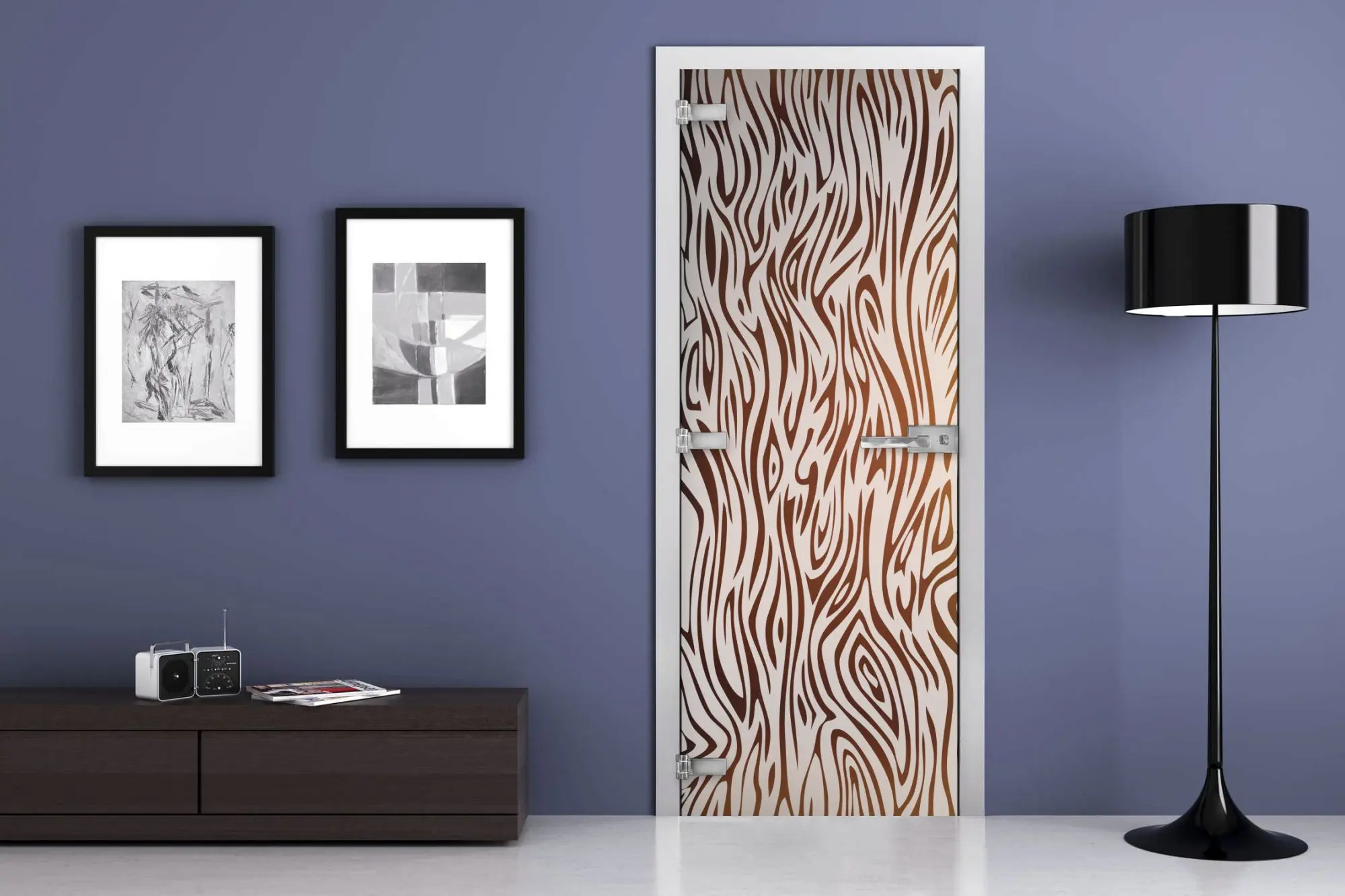 Дверь стеклянная MG-35 Бронза матовое