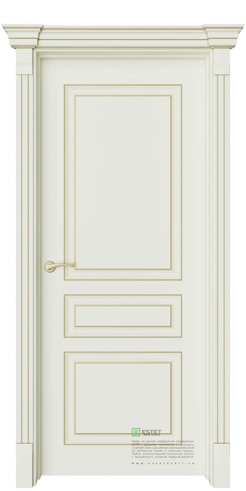 Межкомнатная дверь Мартен-1 Ваниль Слоновая кость