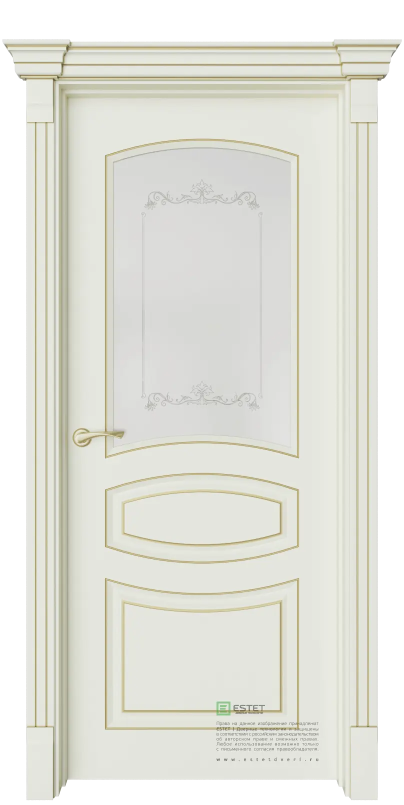 Межкомнатная дверь Адель-3 Ваниль Слоновая кость