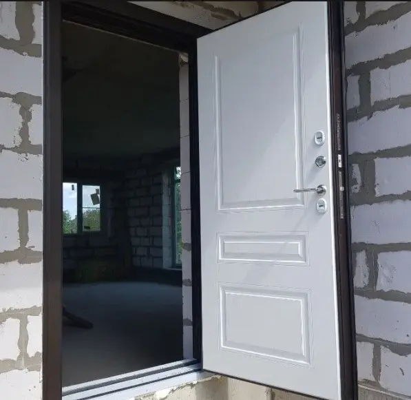 Входная дверь с терморазрывом Райтвер Прадо Муар Белый Терморазрыв