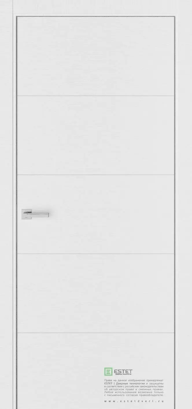 Межкомнатная дверь Урбан 10 Белый горизонт Белый с текстурой Лакобель Аляска