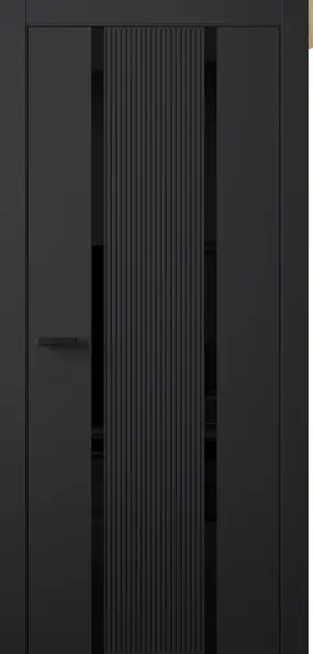 Межкомнатная дверь Entro Fashion FS-5 ПО Черный LACOBEL Черный лак