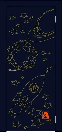 Межкомнатная дверь Ампир Пиколлино 9 для детской Тёмный