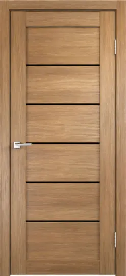 Межкомнатная дверь Linea 1 дуб золотой Коричневый LACOBEL Черный лак