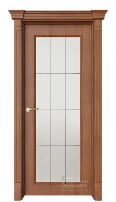 Межкомнатная дверь Монторо-2 Корсика Золотой дуб Коричневый Сатинат белое гравировка