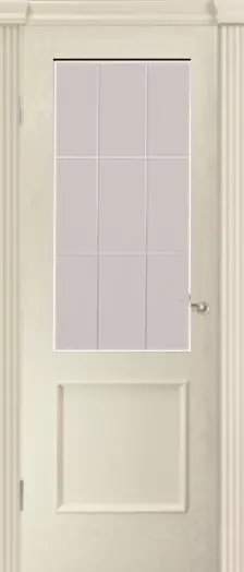 Межкомнатная дверь Прага "Английская решетка", ясень тон 6 Светлый