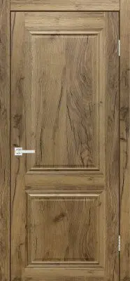 Межкомнатная дверь YD Евро 4 ПГ дуб граф натуральный Амбарный дуб