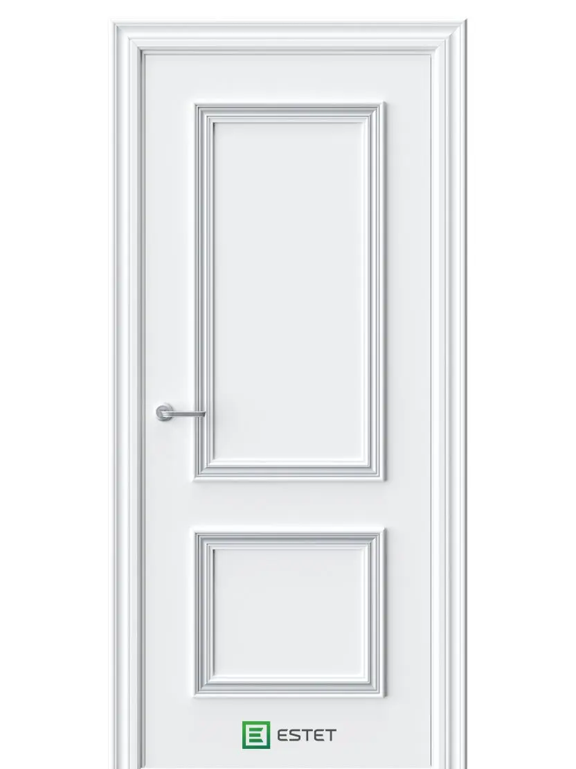 Межкомнатная дверь Era-3 Айс багет серебро Белый