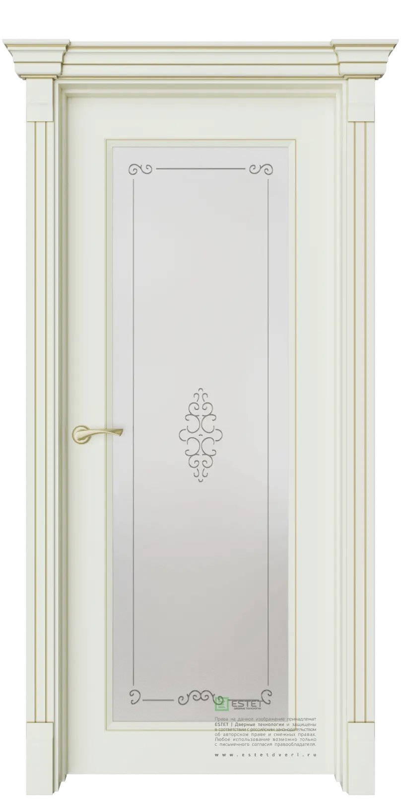 Межкомнатная дверь Монторо-2 Вензель Ваниль Слоновая кость