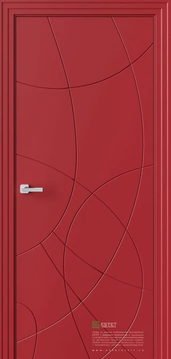 Межкомнатная дверь P12 RAL3002 Красный