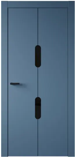 Межкомнатная дверь Entro Mone 6 ПО Серый Триплекс черный