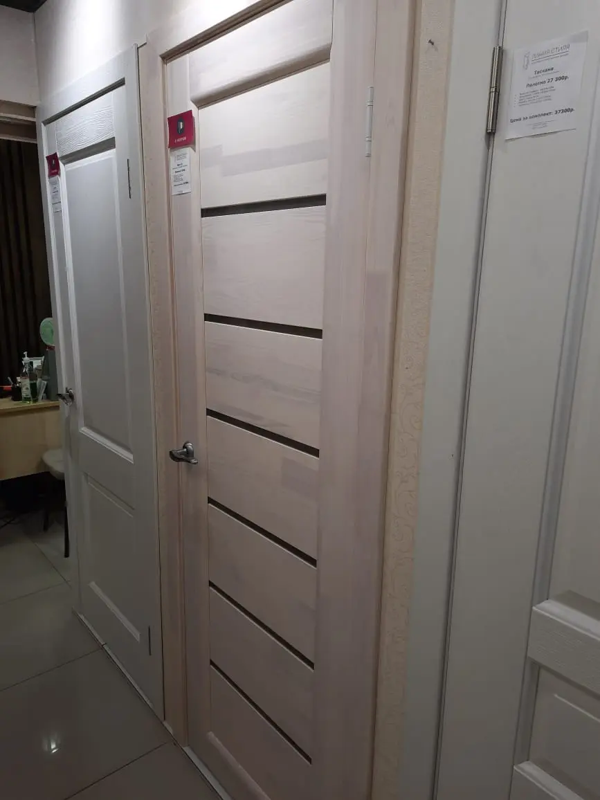 Межкомнатная дверь Вега 10 ПО беленый дуб