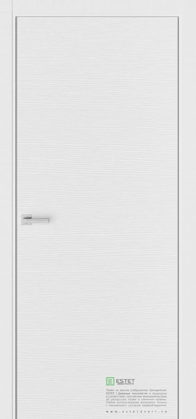 Межкомнатная дверь Урбан UD Белый горизонт Белый с текстурой Лакобель Аляска