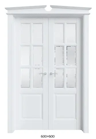 Межкомнатная дверь S14 двойная Белый