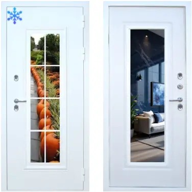 Входная дверь Термо со стеклом Броня Консул 4 RAL9003