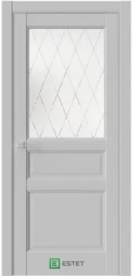 Межкомнатная дверь SE8 Серый Светло-серый Ромб