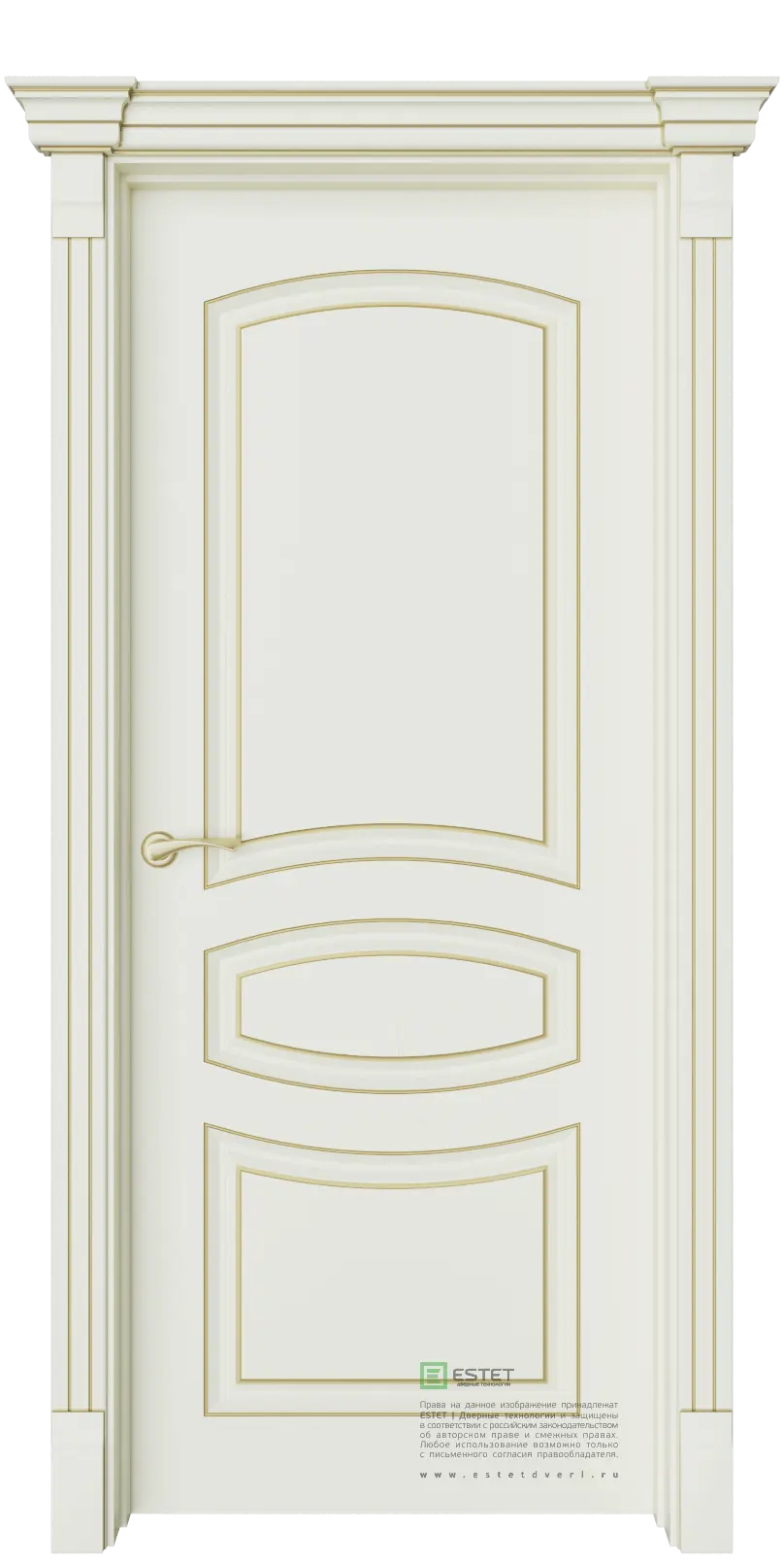 Межкомнатная дверь Адель-1 Ваниль Слоновая кость