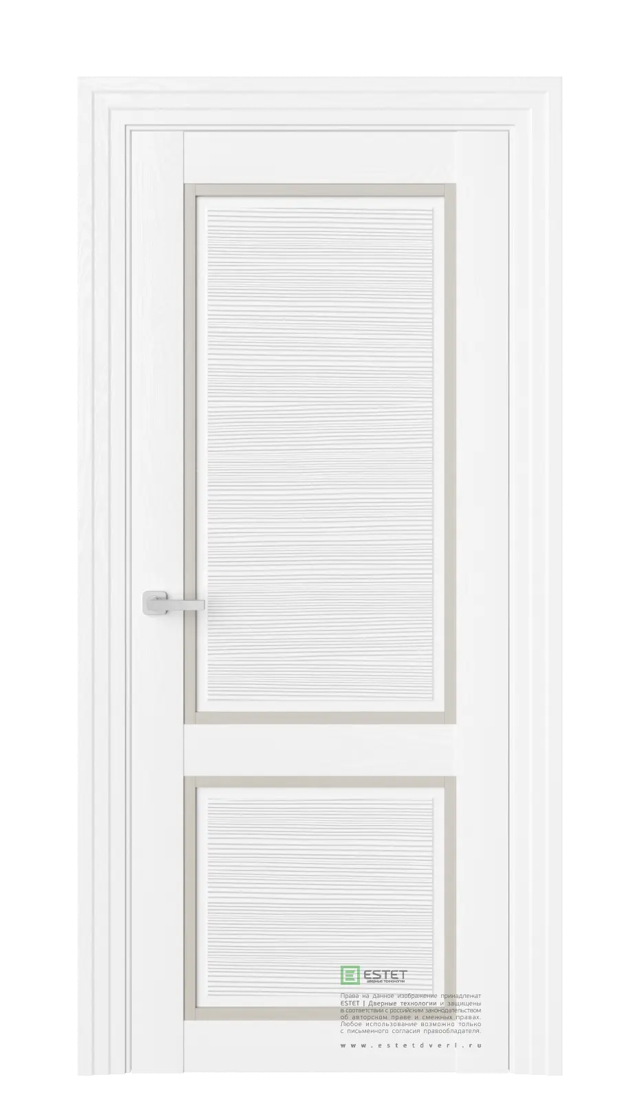 Межкомнатная дверь J3FD Ясень винтер Белый с текстурой