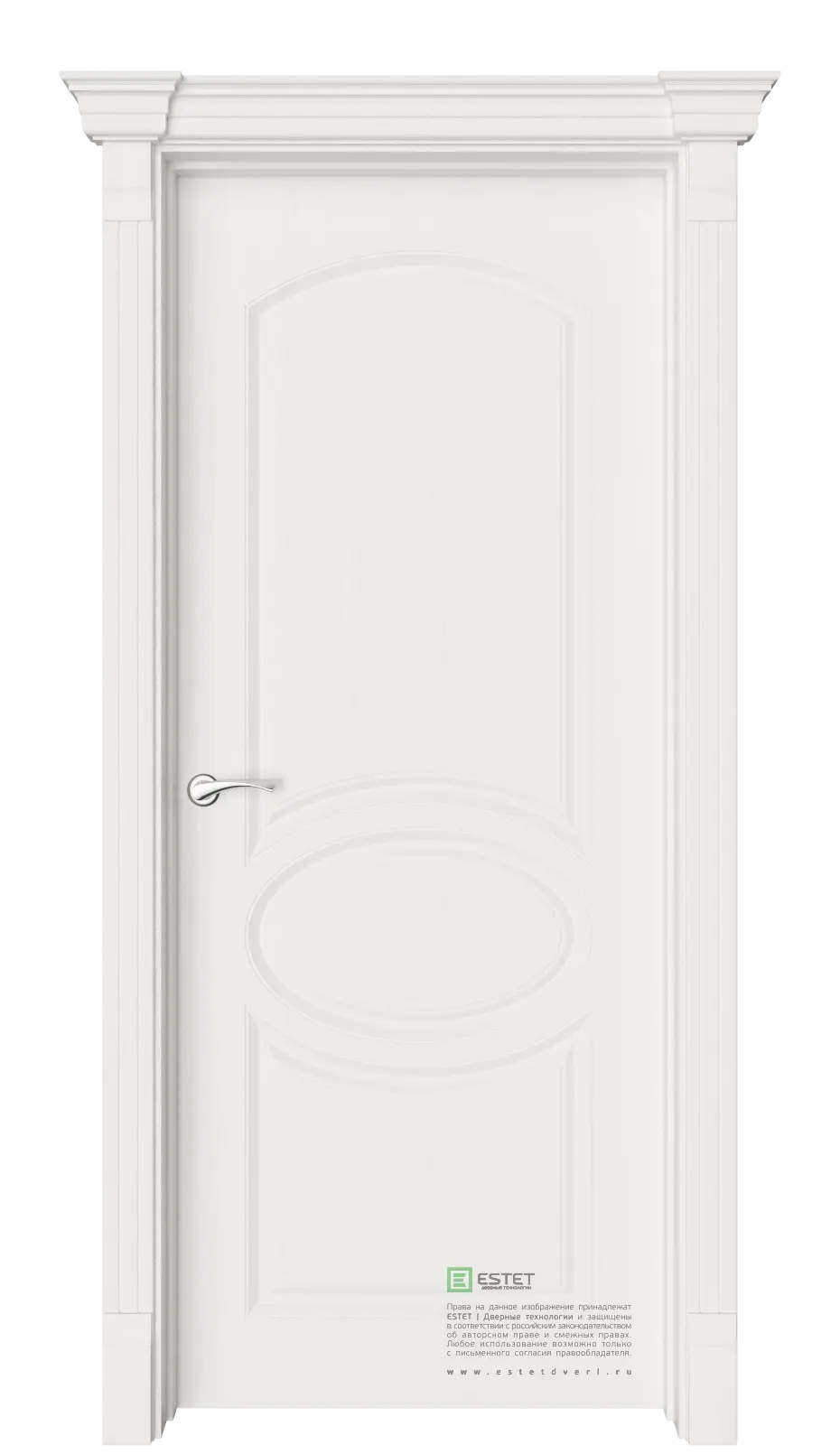 Межкомнатная дверь Эври-1 Белое дерево Белый с текстурой