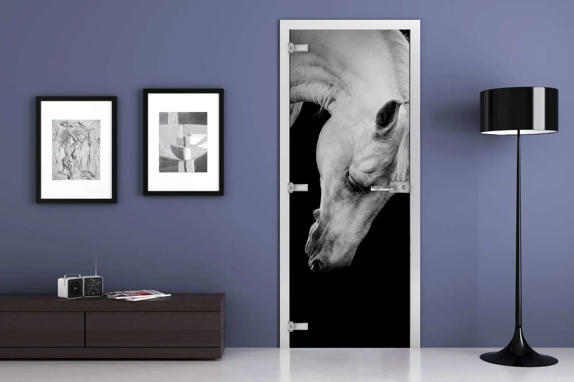 Дверь стеклянная MG-Животные 11