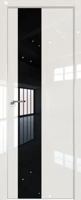 Межкомнатная дверь 19LE АL Магнолия Люкс ст.Lacobel черный лак