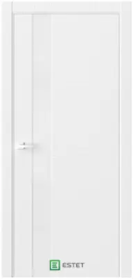 Межкомнатная дверь Альфа "Лакобель" белый горизонт Белый с текстурой Лакобель белый