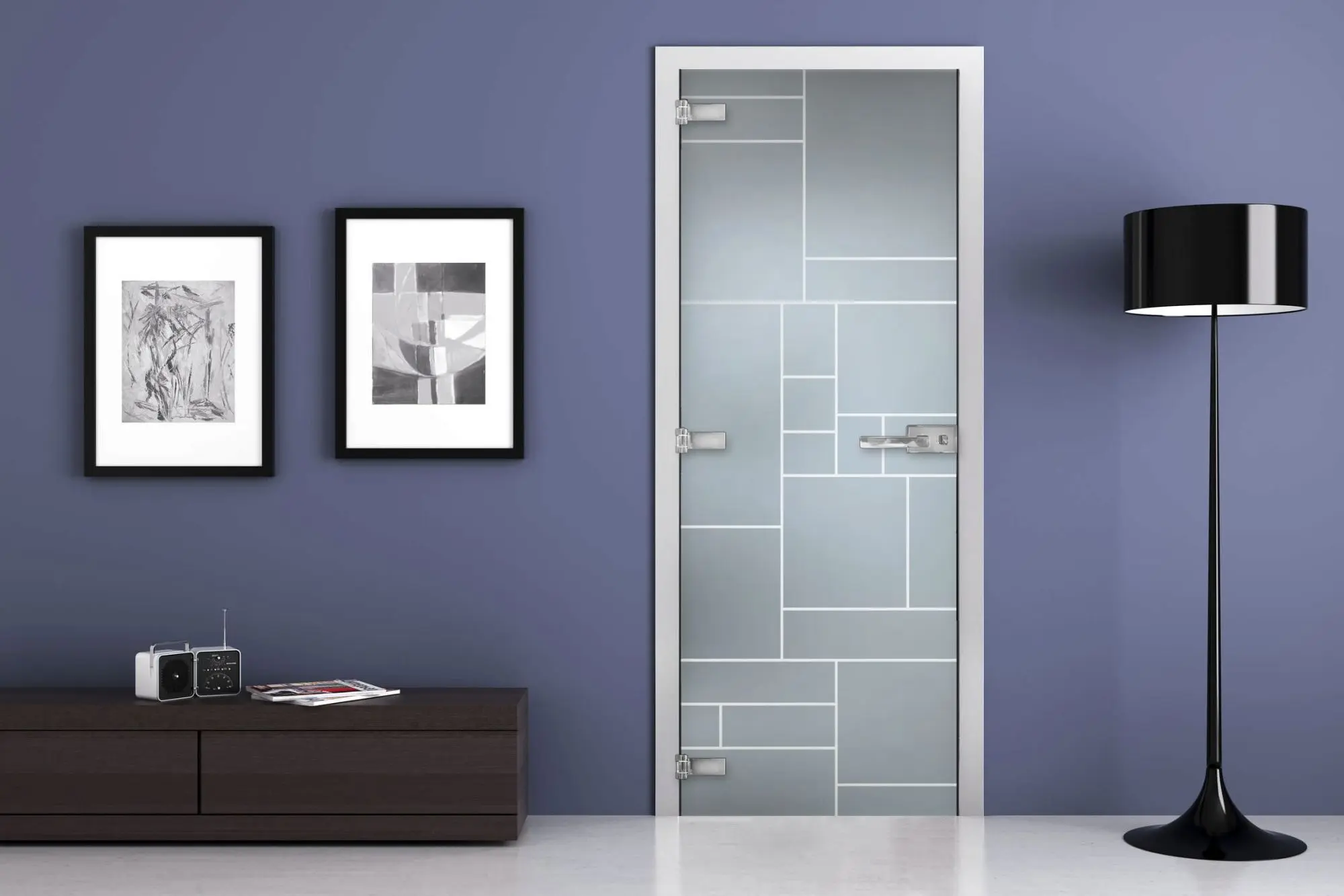 Дверь стеклянная MG-05 Матовое бесцветное